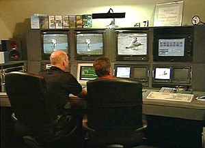 Studioarbeiten am Monitor